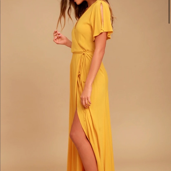LuLus Maxi Wrap Dress - Picture 2 of 2